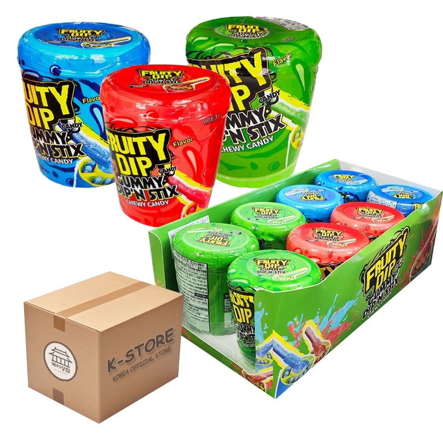 [卸販売] ジューシードロップグミ ディッピングスティック Juicy Drop Dip N Stix 96g (8 x 12) / 1BOXその他