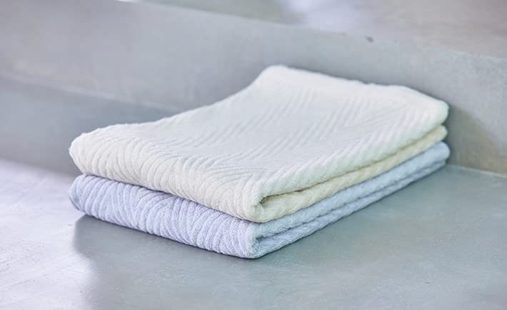 IKEUCHI ORGANIC バンブー120 オーガニックコットン 日本製 今治タオル 大判 バスタオル (ブルー)