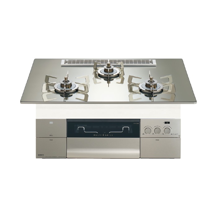 プロパンガス用 75cm天板ビルトインコンロ PROGRE S・FLAT プラチナシルバー N3S25PWASKSTESC-LPG