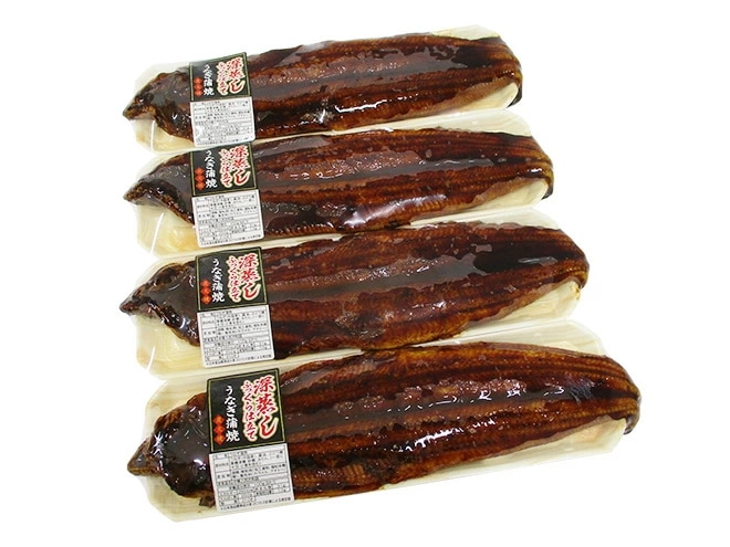 =うなぎ蒲焼= 約380-400g前後x4pc 中国産 ウナギ/鰻/有頭腹開 5,733円