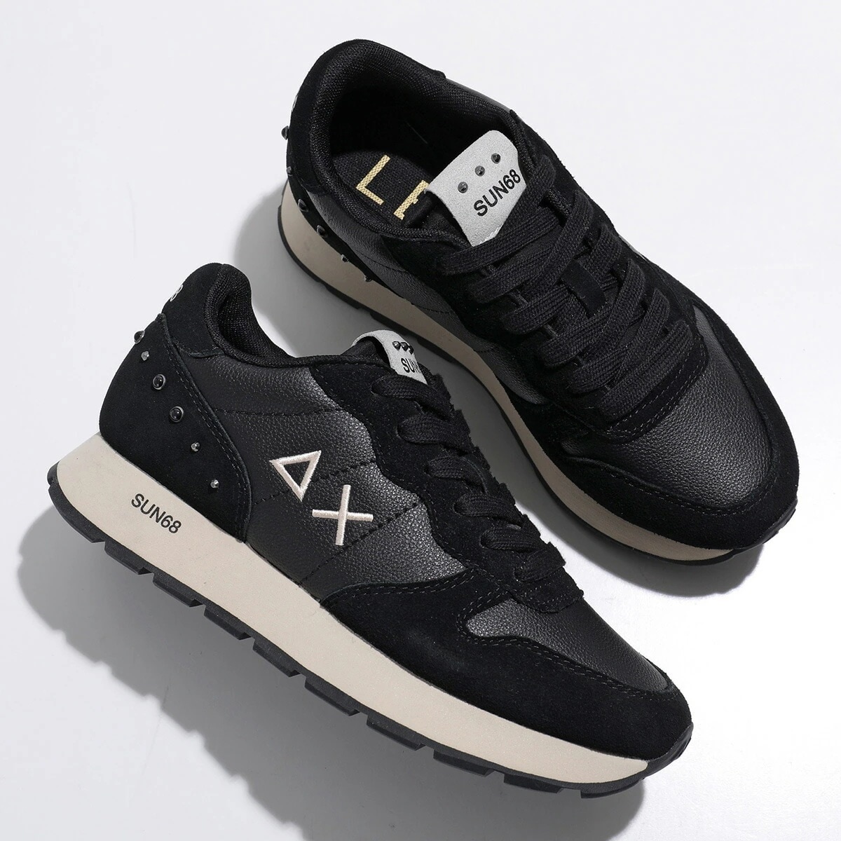 SUN68 サンシックスティーエイト スニーカー ALLY STUDS Z44206 レディース ローカット レースアップ スウェード スタッズ 厚底