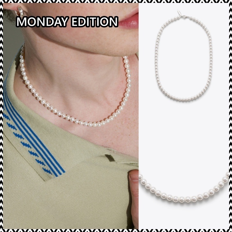 MONDAY EDITION THE PEARL NECKLACE FOR MENS 6MM