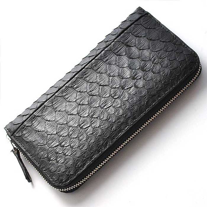財布 メンズ ユニセックス 長財布 金運財布 ラウンドファスナー 蛇革 パイソン ブラックパイソン 牛革 お札入れ 小銭入れ カード入れ 高級 プレゼント 男性用 婦人用 紳士用