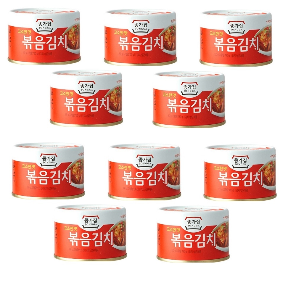 ジョンガチプ 香ばしい味の炒めキムチ 160g x 10