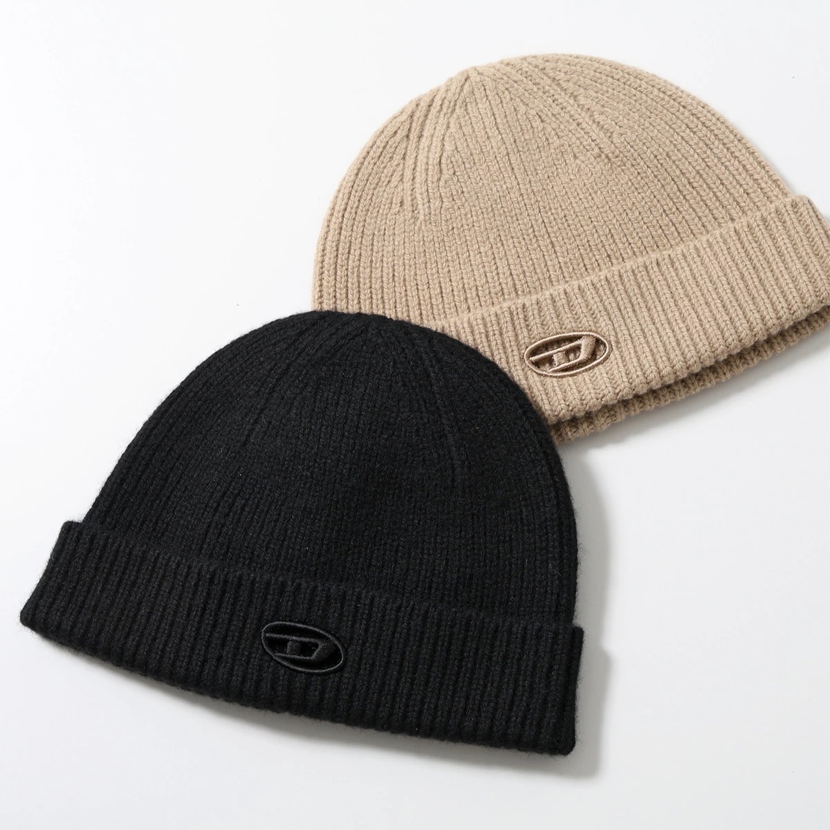 DIESEL ディーゼル ニット帽 K-ARAC A19682 0KCAE レディース メンズ ビーニー ニットキャップ カシミヤ混ウール リブ 帽子 カラー2色