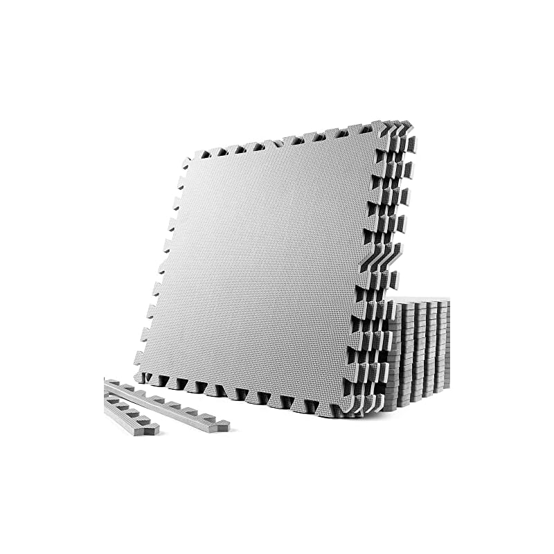 SOLPEX トレーニング ジョイントマット エクササイズマット 防音 衝撃吸収マット ホームジム 大判 ジムマット 60cm60cm1.2cm 6/24枚 キズ防止 高硬度 振動吸収 床保護 抗