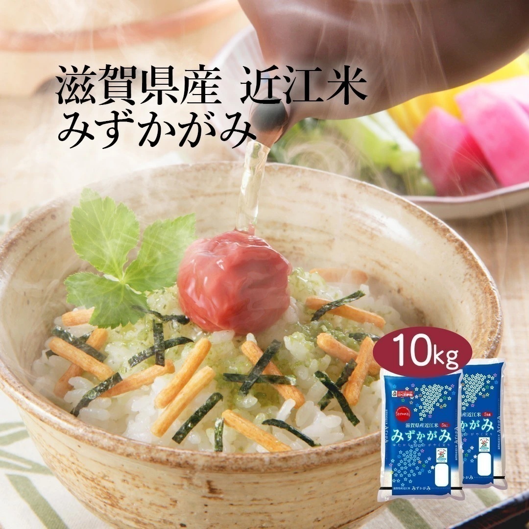 米 精米 滋賀県産 近江米 みずかがみ 10kg 5kg 2セット 令和7年産 お米 こめ 10キロ 安い おこめ 白米 国産 食品 ギフト 引っ越し 内祝い お歳暮 送料無料 おくさま印