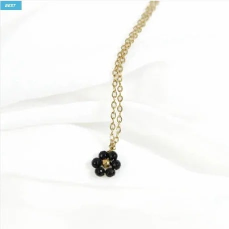 ★LES CLEIAS★ストーン 花 チェーン ネックレス*BTSテテ愛用* LES CLEIAS*BTS V(テテ)愛用ブランド Mini Maya 花 ネックレス