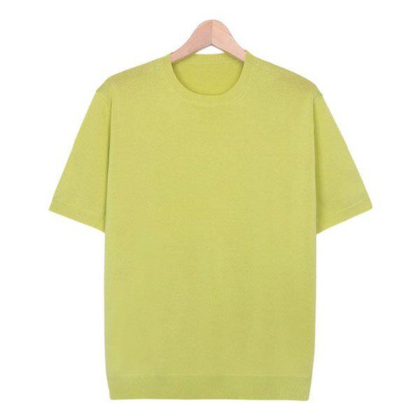 半袖Tシャツ SRE003 12COLOR 男女共用 ラウンド ニット 半袖Tシャツ 夏半袖