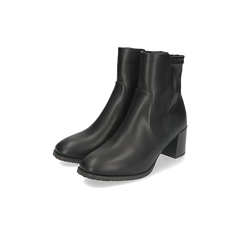 [オリエンタルトラフィック] ブーツ レディース ラウンドトゥ チャンキーヒール 大きいサイズ 小さいサイズ 歩きやすい 安定感 ストレッチ 柔らかい 21408 31408 BLACK(23AW)