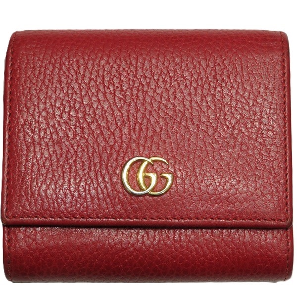 グッチ ダブルG コンパクトウォレット 598587 2つ折り財布 レディース 【中古】