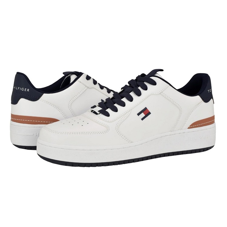 レザースニーカー ローカット KEVERN トミー ケバーン 靴 シューズ ホワイト トリコロール メンズ #kevern