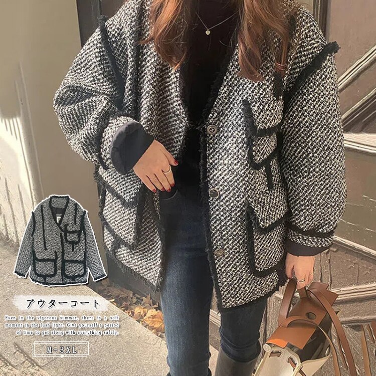 MN023モッズコートレディース秋冬の新作韓版ゆったり挟綿裏起毛長袖トップスコート