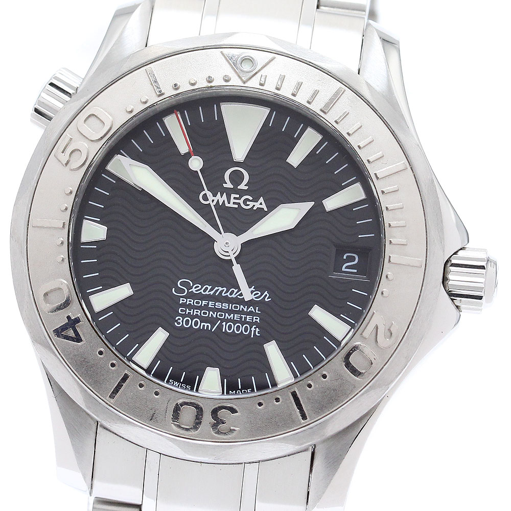 オメガ OMEGA 2236.50 シーマスター300 WGベゼル デイト 自動巻き ボーイズ 良品 保証書付き_874229【中古】 175,750円