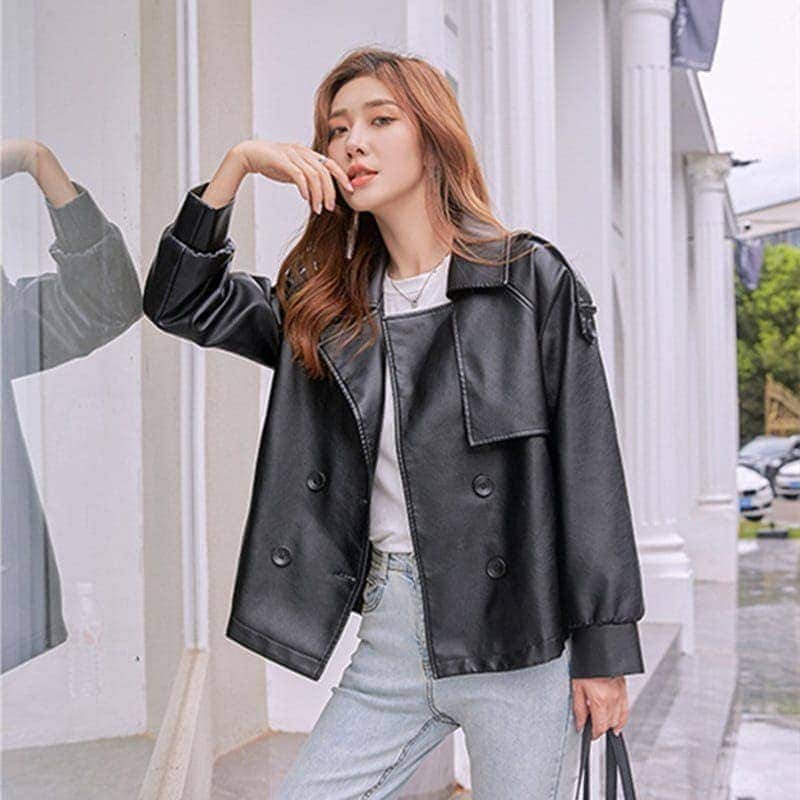 「即納」 春の前にGET! ダブルブレスト ソフトレザー ライダース 上質 ジャケット 通勤 メガ割30%までに制限