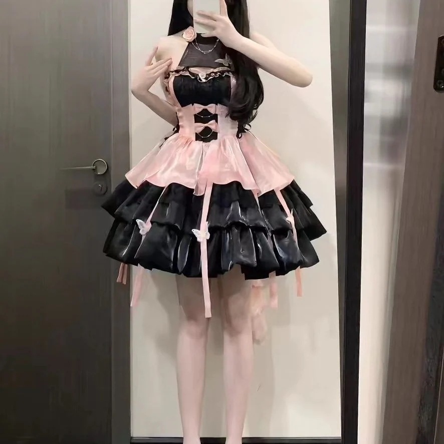 キキョウ キューピッドの約束 ロリータ ダークショートスカート キュート プリンセスドレス ショートスカート スイートサマー