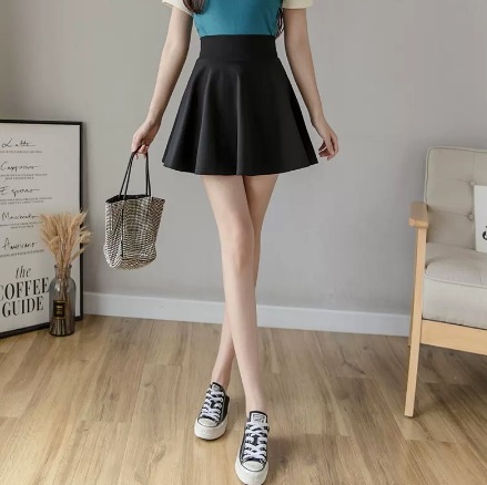 モテアイテム スカート ミニスカート ミニ ミニ丈 ショート ショート丈 膝上 フレア セミフレア ハイウエスト 薄手 かわいい 可愛い きれいめ シンプル おしゃれ お洒落 可愛い 女子 5,737円