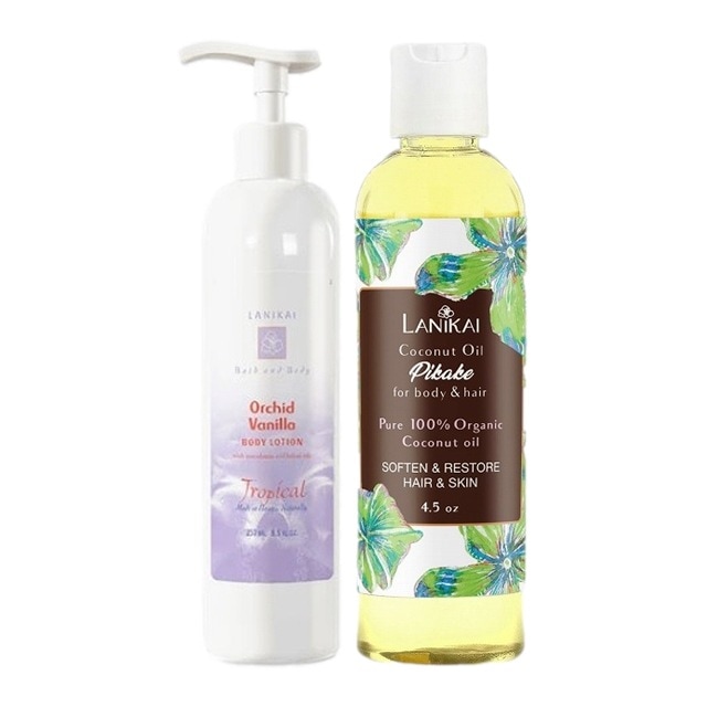 ラニカイ バス＆ボディ ボディローション＋ボディ＆ヘアオイルセット 250ml +130ml オーキッドバニラ＋ピカケ