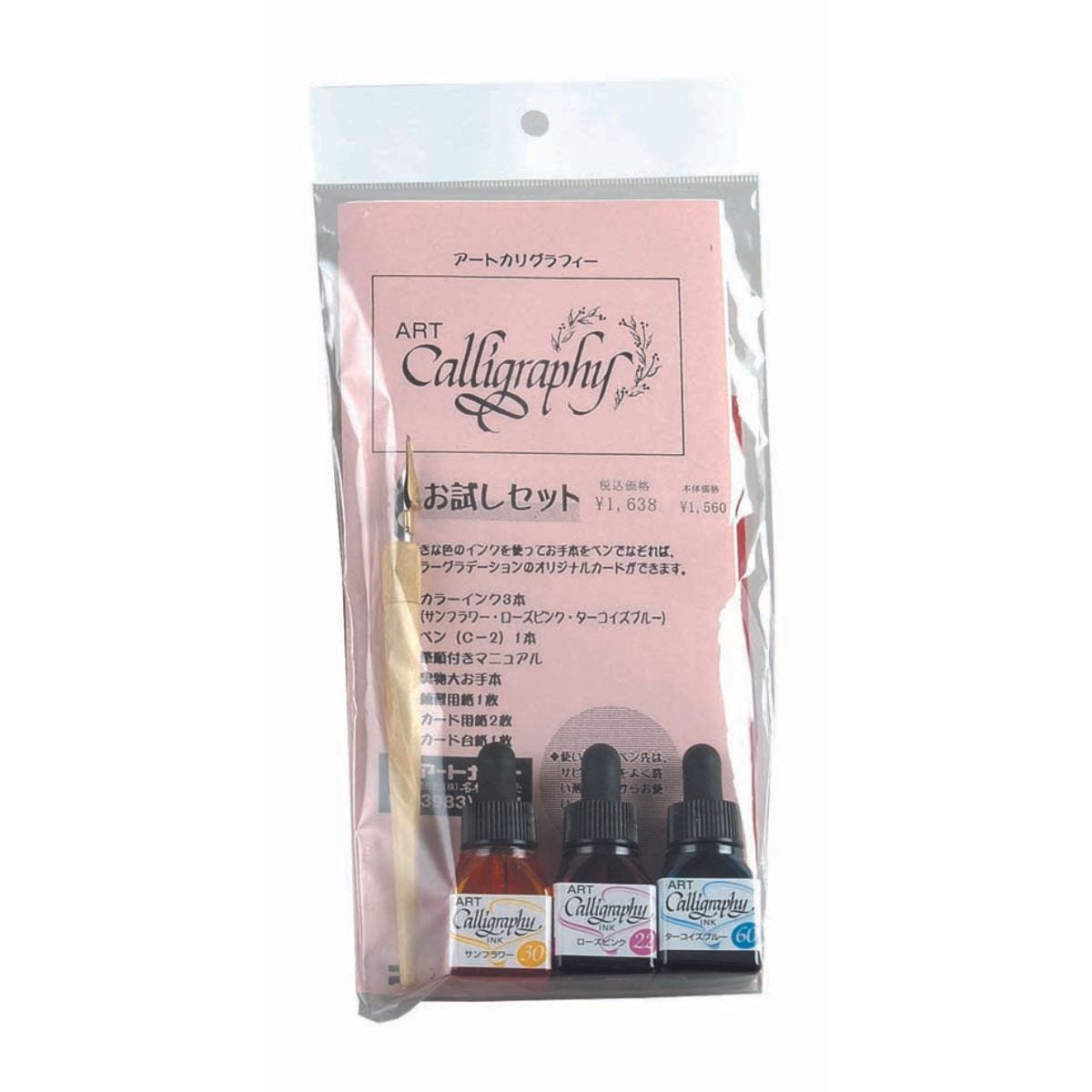 名村大成堂 ナムラ アートカラー カリグラフィー お試しセット【2個セット】 カラーインク3色 初心者向け お手軽 ペン インスタ映え 文字デザイン ナムラ 名村大成堂 学用品