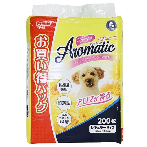 エアセレブシーツ　アロマティック　ペットシーツ　レギュラー　２００枚X４袋　ＣＲＣ40―25―10―10―00