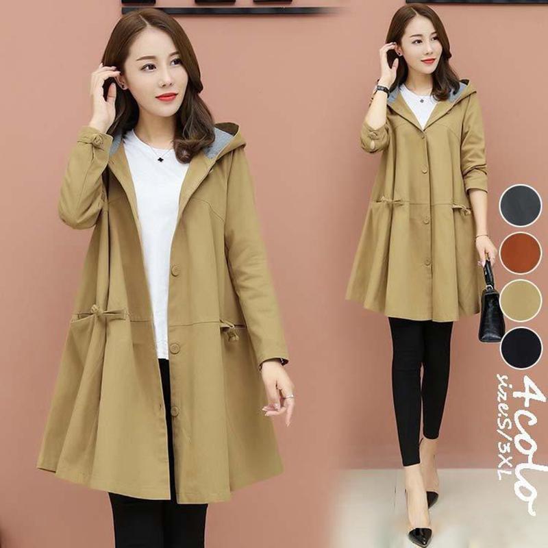 トレンチコート レディース 40代 ロングコート スプリングコート 春コート 4色 ライトアウター 春 秋 春服 春物 韓国風 アウター 30代 40代 50代 大きいサイズ