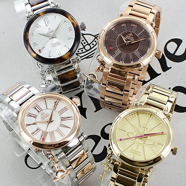 ヴィヴィアン ウエストウッド 揺れる オーブチャーム 女性 レディース 女友達 姪っ子 娘 腕時計 手表 ゴールド シルバー べっ甲柄 ブレスレット ウォッチ 選べる4カラー ポイント消化