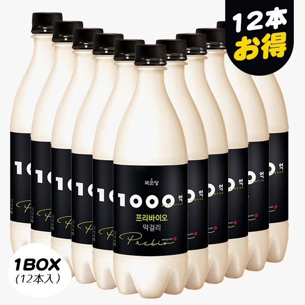 [麹醇堂] 1000億プリバイオマッコリ/1BOX(750ml12本）乳酸菌を育てる 紅参マッコリ まとめてお得
