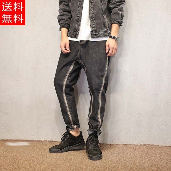 パンツ メンズ デニム　スキニーパンツ　カーゴパンツ 無地　カジュアルパンツ　コットンパンツ