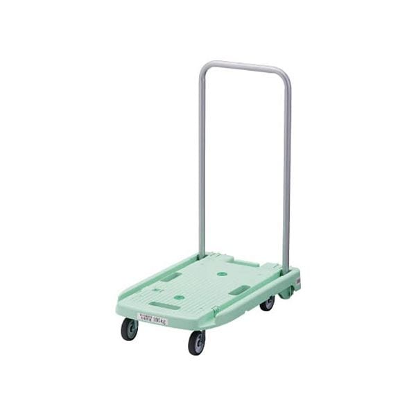 小型樹脂台車 こまわり君 省音G車輪 600mmx390mm グリーン 1台 完成品