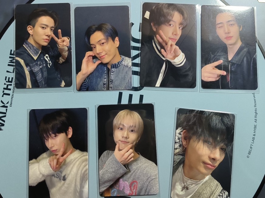 公式 ENHYPEN yzy 上海 ポップアップ 特典トレカ 公式グッズ 写真 全員7枚セット