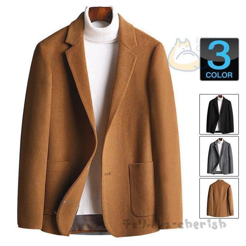 テーラードジャケット メンズ ジャケット ウール コート ボタン スーツジャケット 紳士 無地 アウター