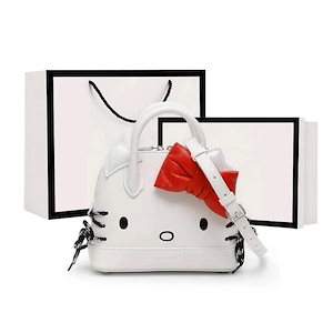 【限定販売】 百掛け ハローキティ カジュアル 通勤 レディース ホワイト 貝殻 トートバッグ 2025 新しい かわいい 乙女感 ショルダーバッグ12