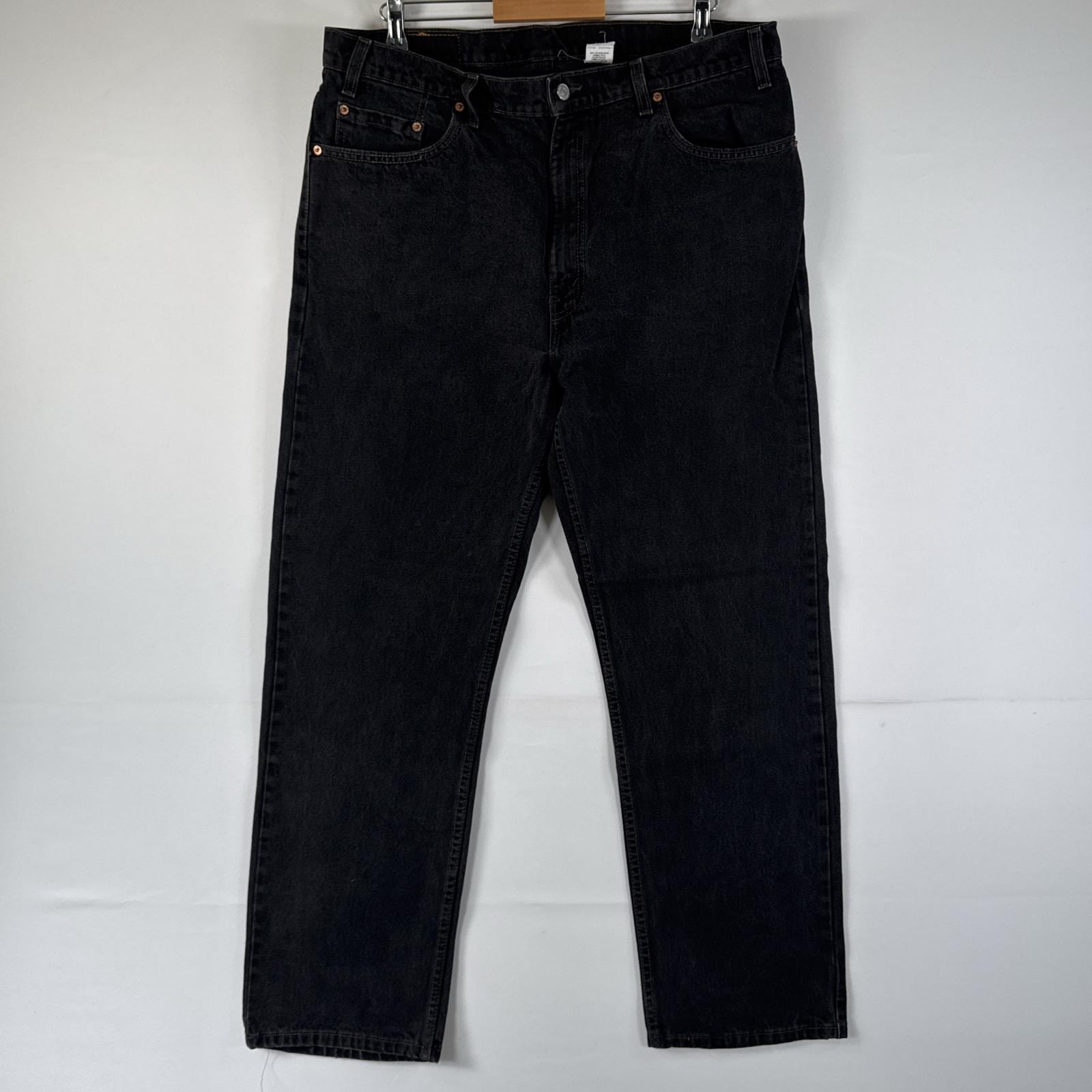 古着 90s/90年代 デニムパンツ 505 ジーパン ストレート 大きいサイズ ジップフライ ジーンズ w40 L32 ブラック メンズ