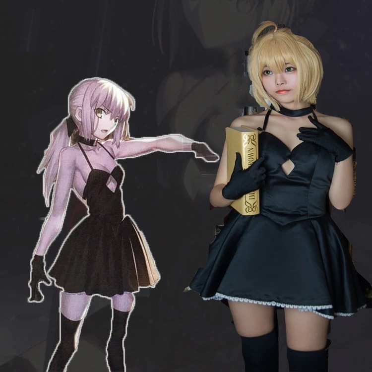 黒saberセバ黒化ドレススカートコスプレ衣装アルトリアアニメ司会者タキシード
