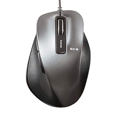 他サイト： マウス 有線 Mサイズ 5ボタン 戻る進むボタン搭載 握りの極み 1.5m ブラック M-XGM10UBBK/ECの商品画像
