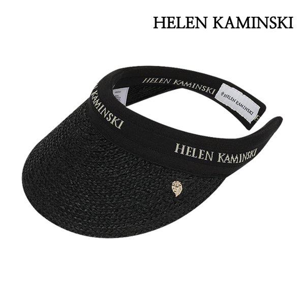 マリーナサンキャップ麦わら帽子チャコールブラックバイザーハットHAT50318-CCBL