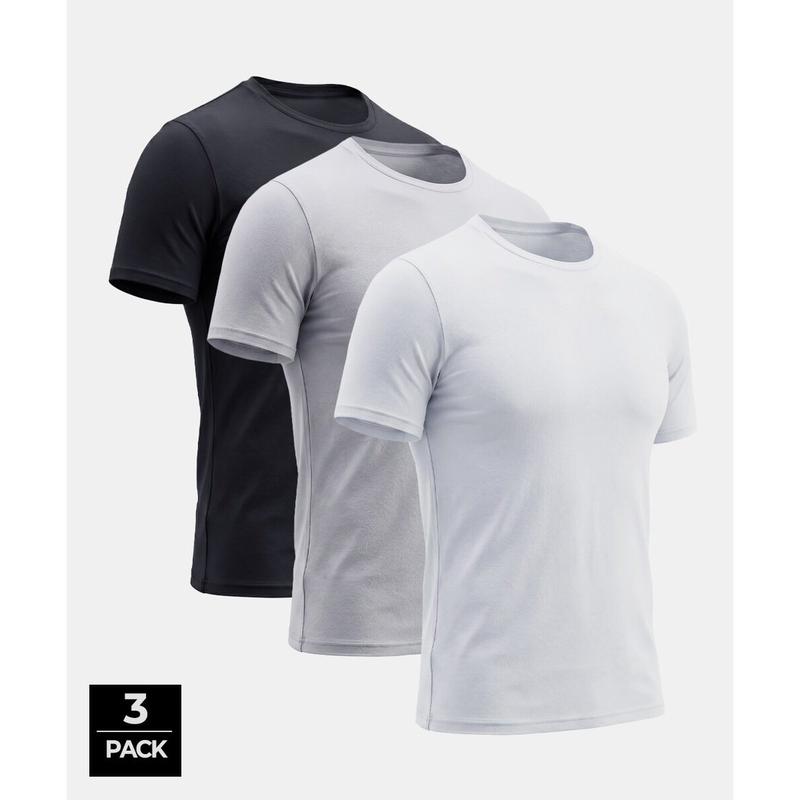 ソロナクーリングジムウェアマッスルフィット半袖Tシャツ メンズ半袖Tシャツ 3枚