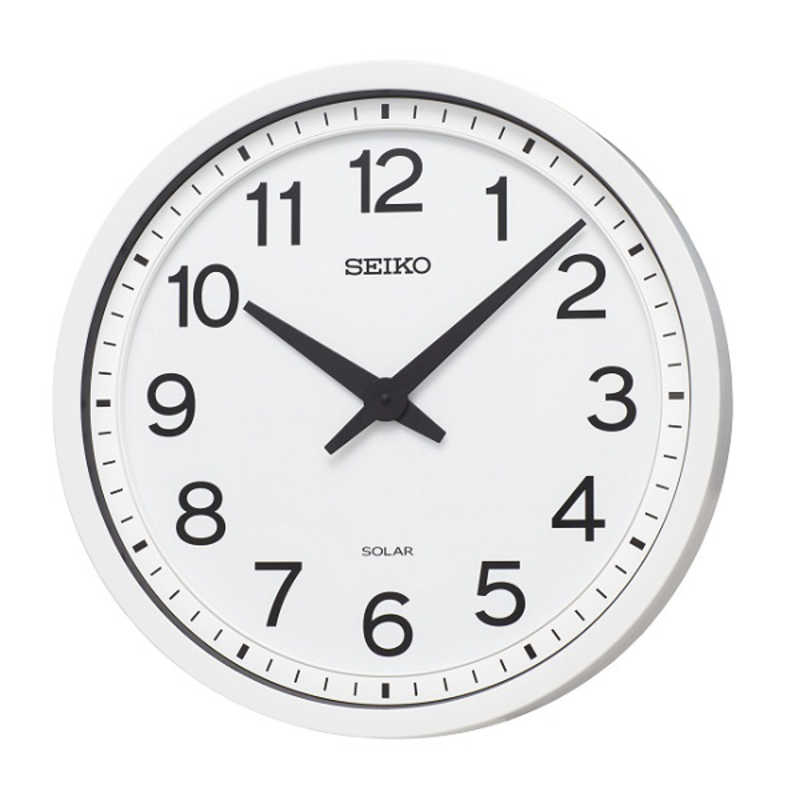 セイコー　掛け時計 (ソーラー) ［電波自動受信機能有］ 白　SF245W