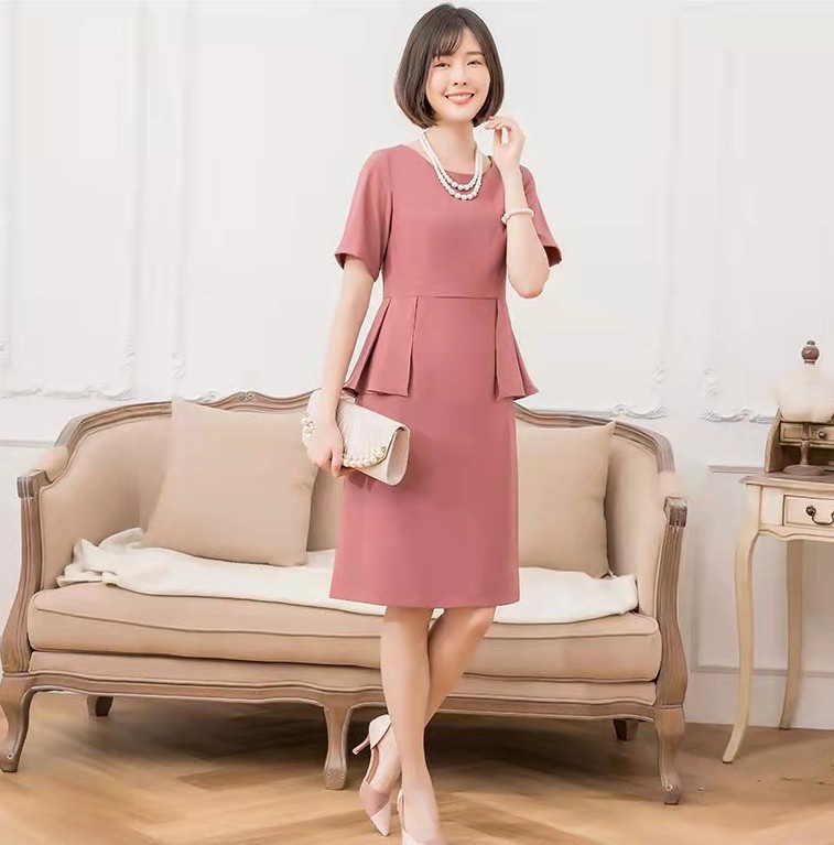 入学式入園式卒業式卒園式 スカートスーツ 膝丈 フォーマル パーティードレス セットアップ フォーマルドレス 二次会 袖あり 2点セット 体型カバー お呼ばれ