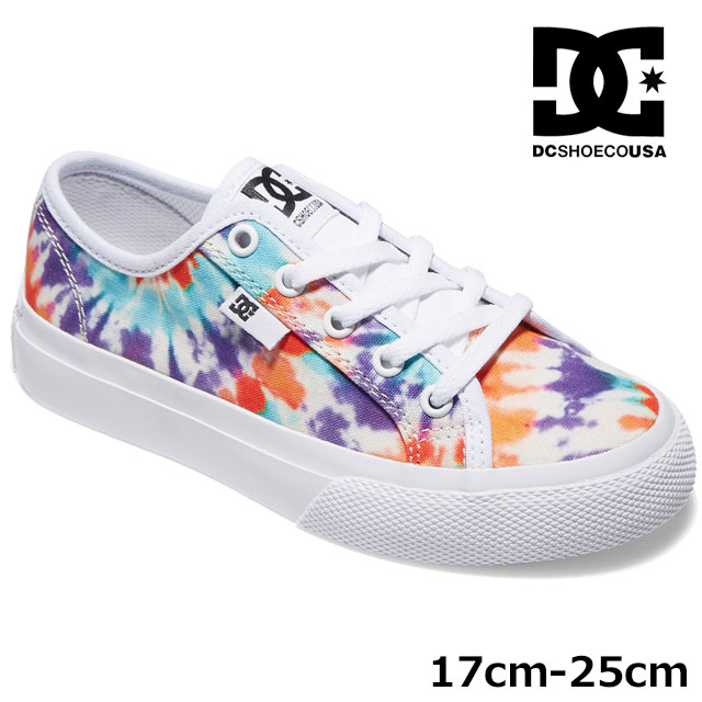 ディーシーシューズ 男の子 女の子 子供靴 キッズ ジュニア スニーカー マニュアル ローカット カジュアルシューズ 紐靴 タイダイ柄 DK221005 TIE プライマリータイダイ DC SHOES