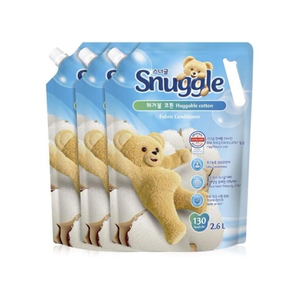 スナグルオリジナル 柔軟剤 ハガブルコットン 詰め替え2.6L3個