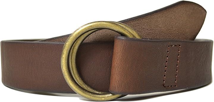 atelierCODEL リングベルト メンズ カジュアル 革 栃木レザー( ダークブラウン)