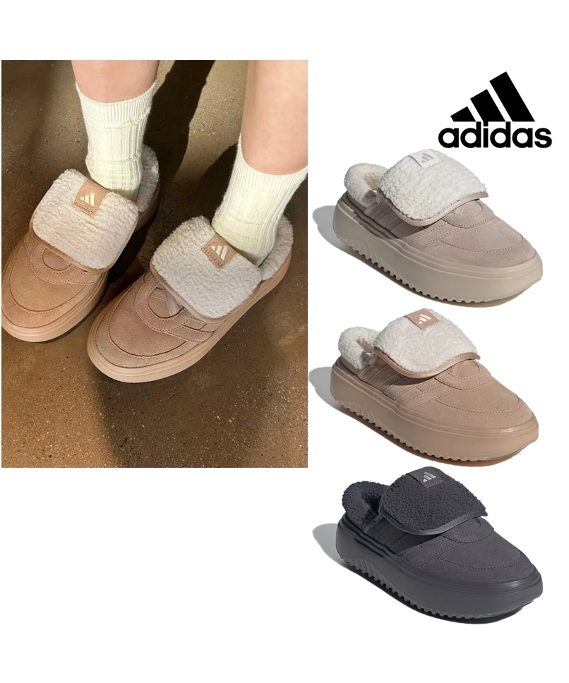 Qoo10 adidas GRAND COURT MULE ファー