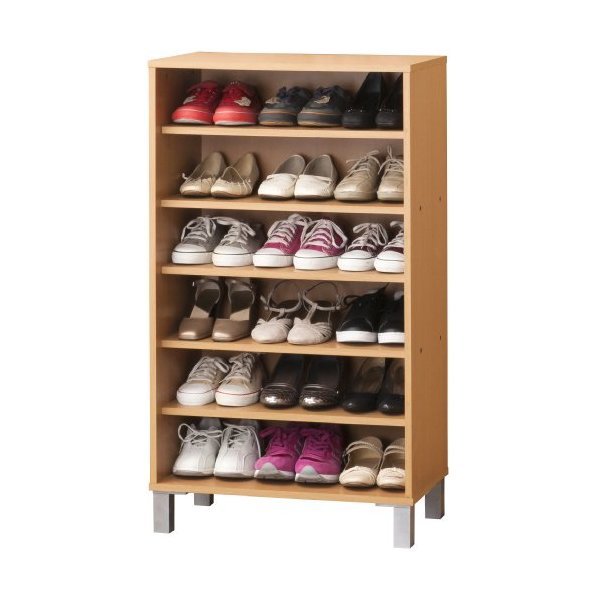 オープン シューズボックス W60 026099 ナチュラル 【組立式】 メーカー直送