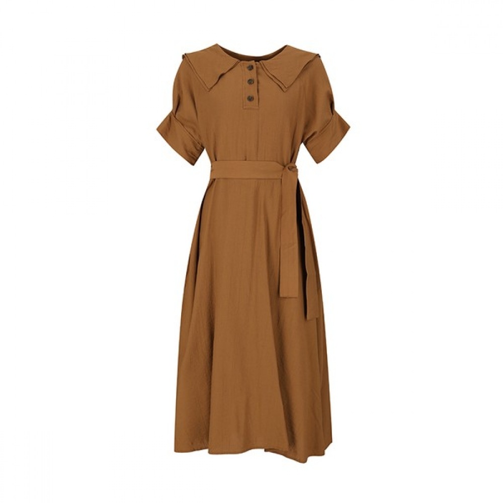 (ニューヨーク訪問) ツーカラーベルトドレス (VY5OP3N)