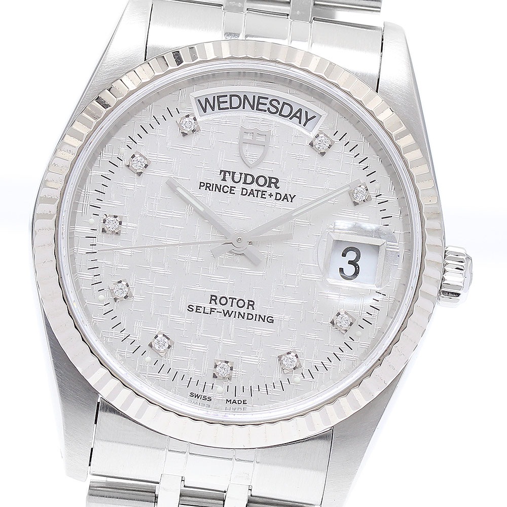 チュードル TUDOR 76214 プリンス デイトデイ 10Pダイヤ 自動巻き メンズ _895573【中古】 225,450円