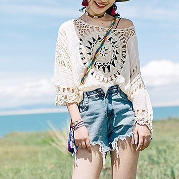 レディーストップス ニットソー 上着 袖あり 5分袖 五分袖 7分袖 七分袖 Uネック ラウンドネッ