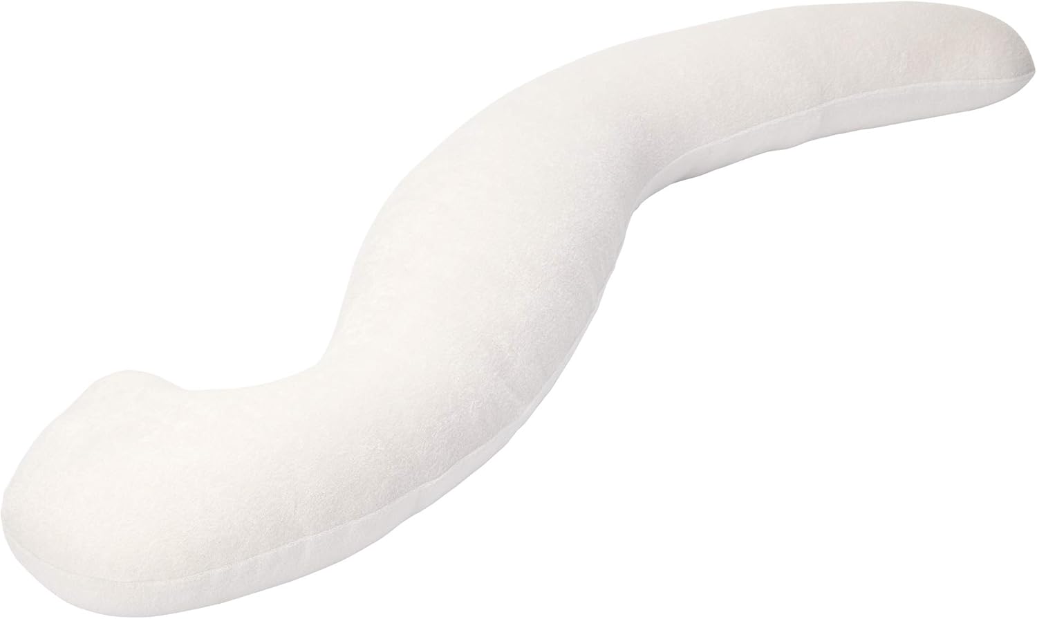 抱き枕 32X130cm くたっと 身体にフィットしやすい ぎゅっと抱きしめやすい形状 ラクシア 日本製 ホワイト EG90100049M