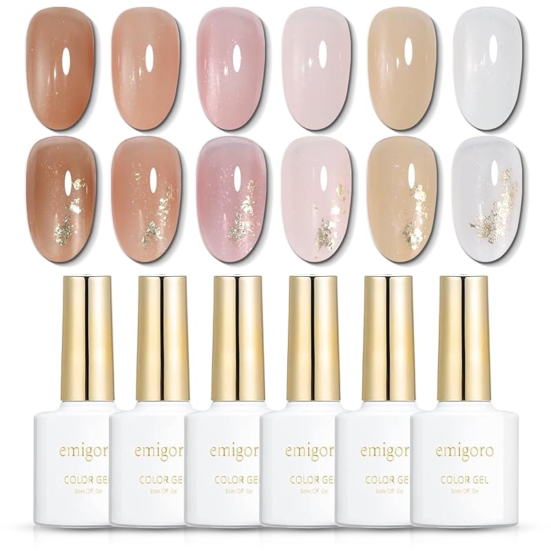 emigoro カラージェル ネイル ヌードカラー 透け感 シアーカラー ジェルネイル カラー シアー ラメ ジェルネイルセット クリア ピンク カラー 業務用 ネイルアート カラーセット uvle
