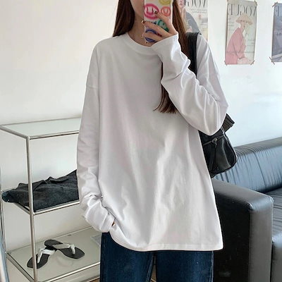 99Uファッショナブルな季節の内側のセーターの底シャツ女性と白い長l袖Tシャツ女性緩い綿
